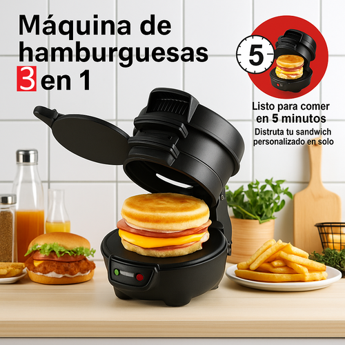 Maquina de hamburguesas 3 en 1 🍔 Tu comida en minutos!